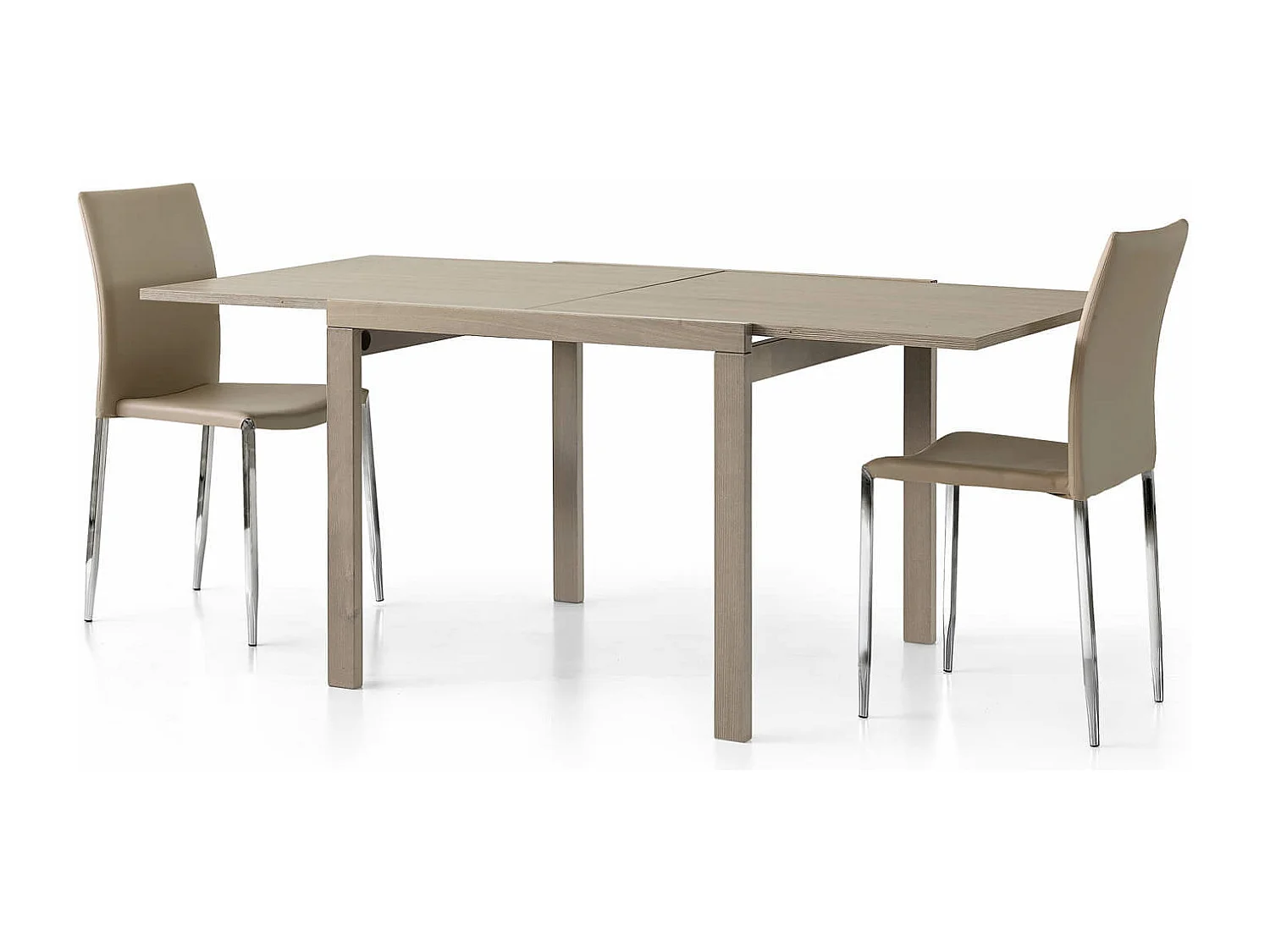 MilaniHome.it - Tavolo Da Pranzo Moderno Di Design Allungabile A Libro 90x90/180di coloreTortora