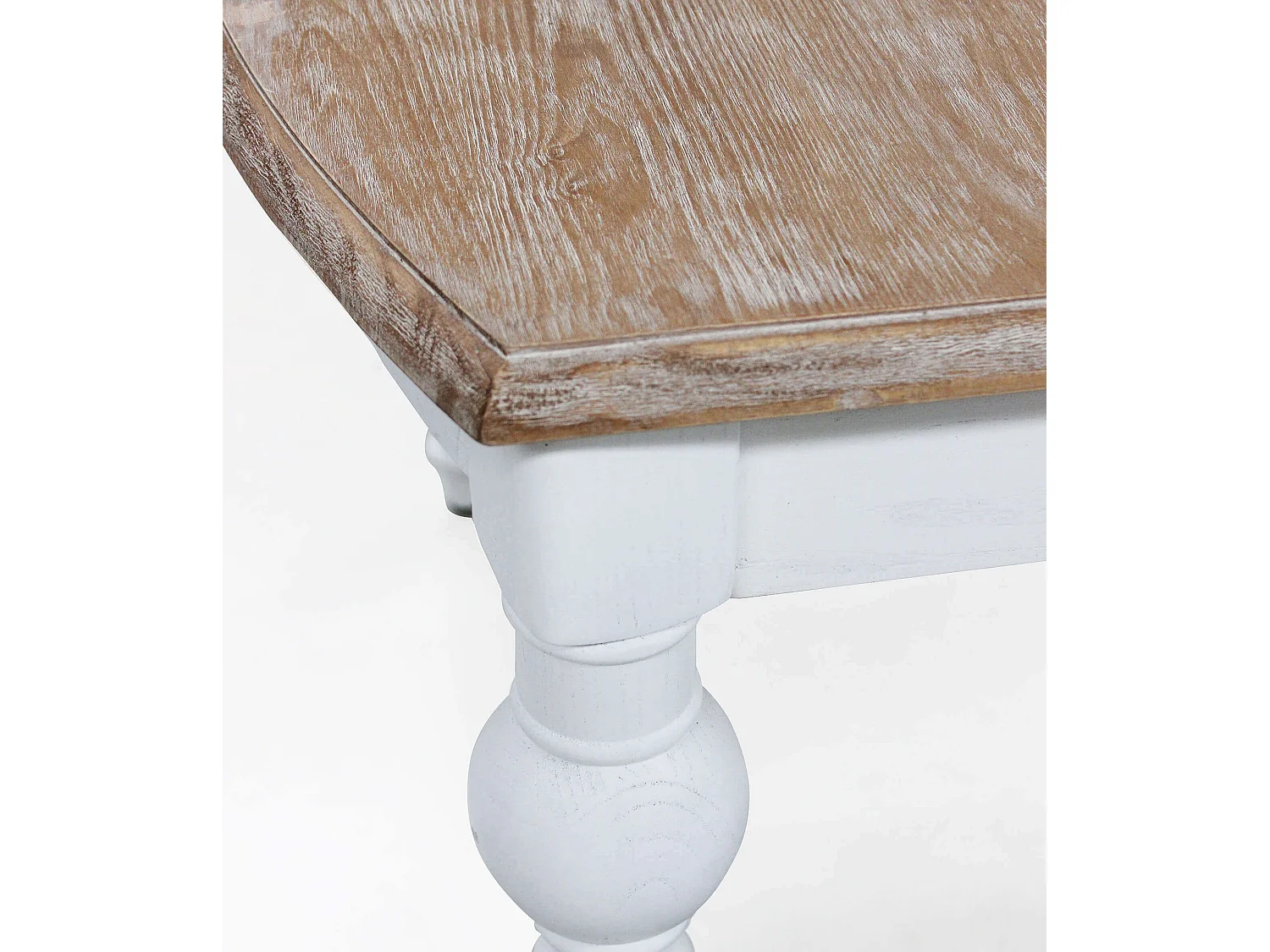 Milani Home - tavolo da pranzo allungabile in legno, legno naturale, 150/190 x 100 cm, stile vintage