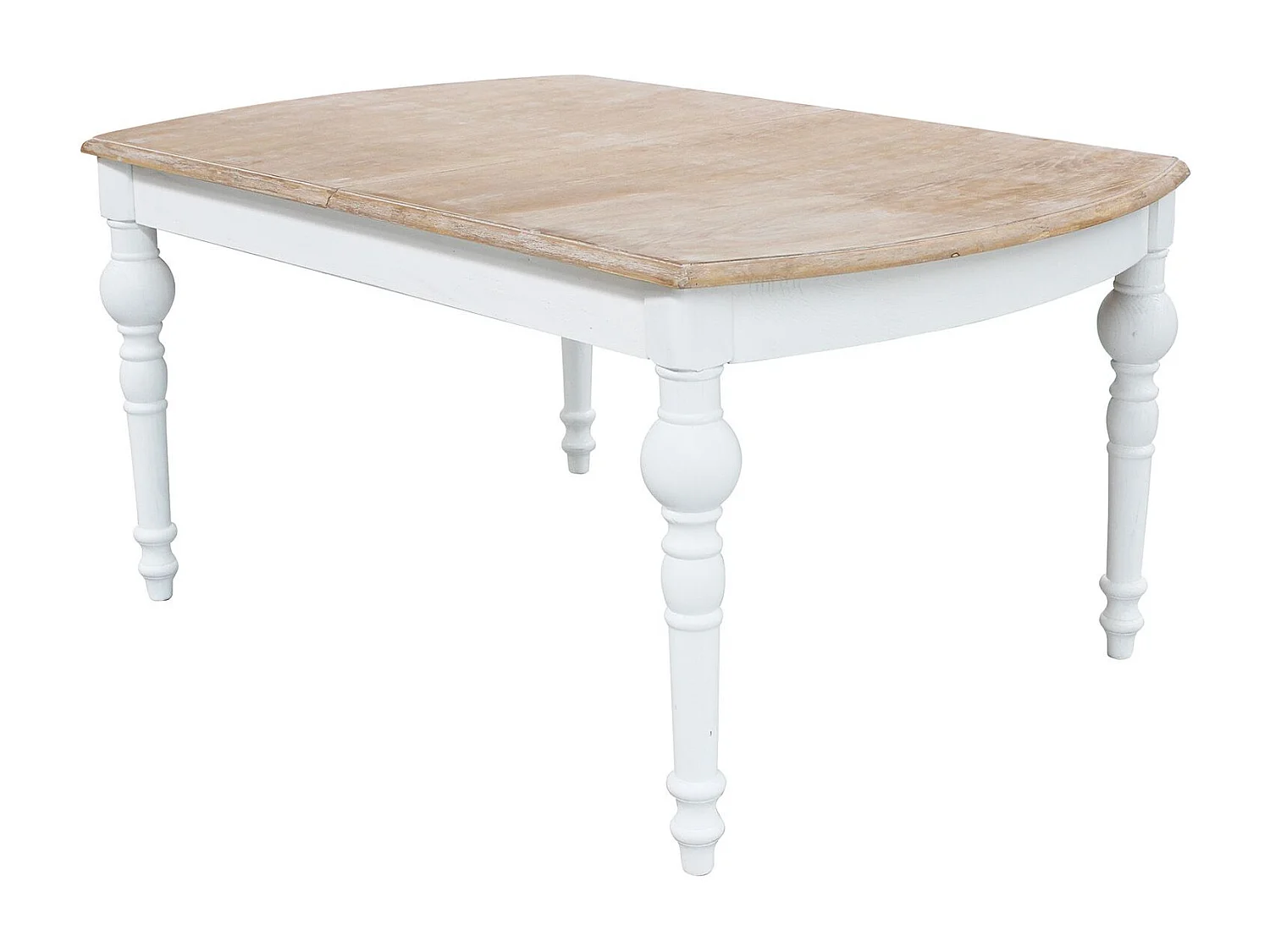 Milani Home - tavolo da pranzo allungabile in legno, legno naturale, 150/190 x 100 cm, stile vintage