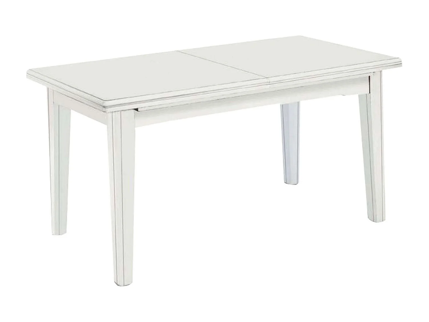 MilaniHome.it - Tavolo Da Pranzo Allungabile In Legno Massello 180x100/145/190/235/280di coloreBianco
