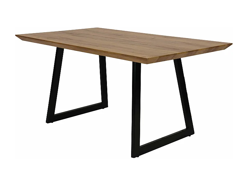 MilaniHome.it - Tavolo Da Pranzo Moderno Con Piano In Legno Di Rovere Di Design Contemporaneo, Cm 90x160x75 Hdi coloreMarrone