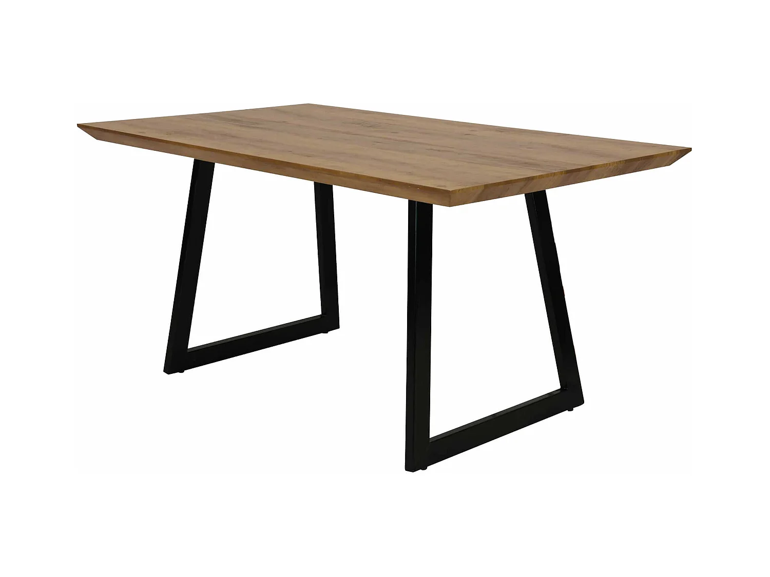 MilaniHome.it - Tavolo Da Pranzo Moderno Con Piano In Legno Di Rovere Di Design Contemporaneo, Cm 90x160x75 Hdi coloreMarrone