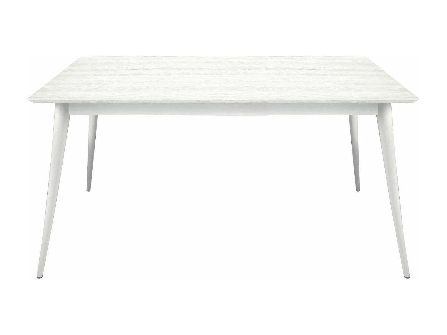 MilaniHome.it - Tavolo Da Pranzo Moderno Di Design Allungabile Cm 85x160/210 In Abete Spazzolato Bianco Per Sala Da Pranzo Cucina Ristorantedi coloreBianco