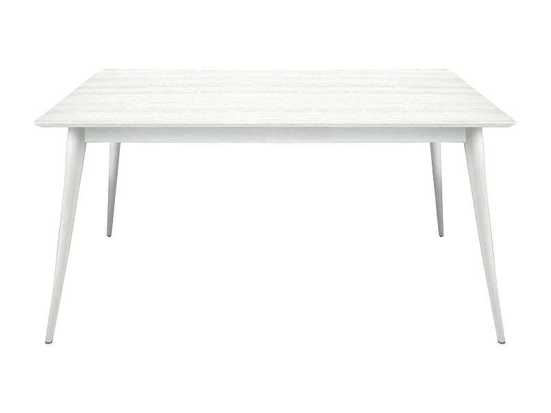 MilaniHome.it - Tavolo Da Pranzo Moderno Di Design Allungabile Cm 85x140/190 In Abete Spazzolato Bianco Per Sala Da Pranzo Cucina Ristorantedi coloreBianco
