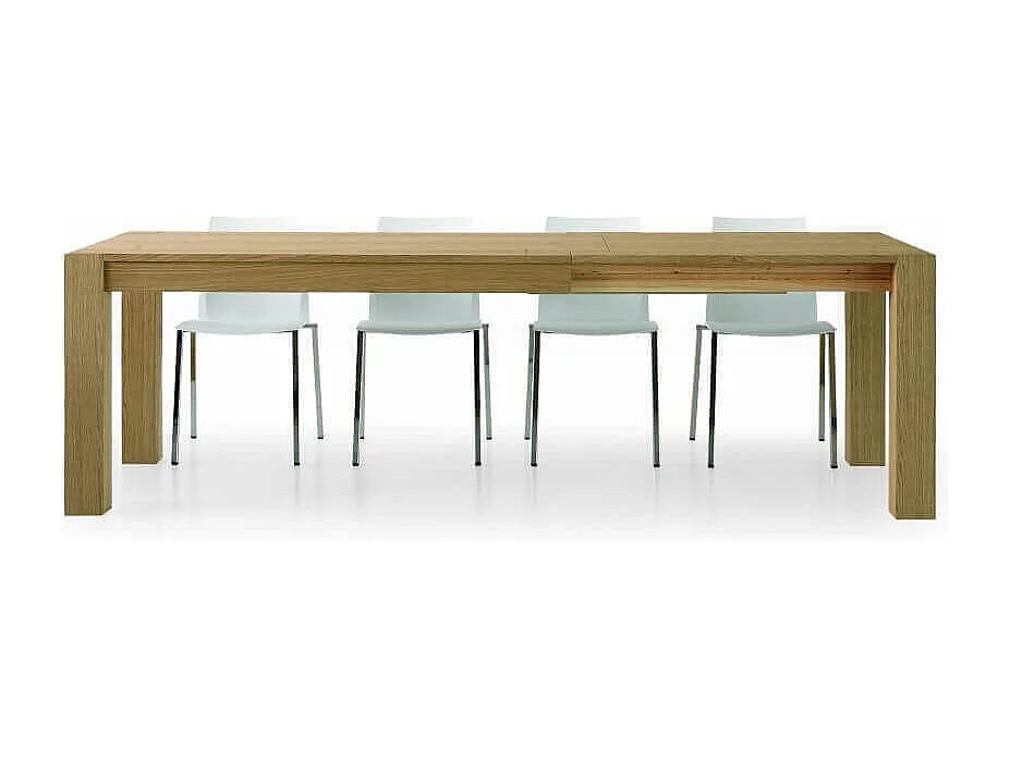 MilaniHome.it - Tavolo Da Pranzo Moderno Di Design Allungabile In Rovere Naturale Spazzolato Cm 90x160/210/260 Per Interno Sala Da Pranzodi coloreRovere Chiaro