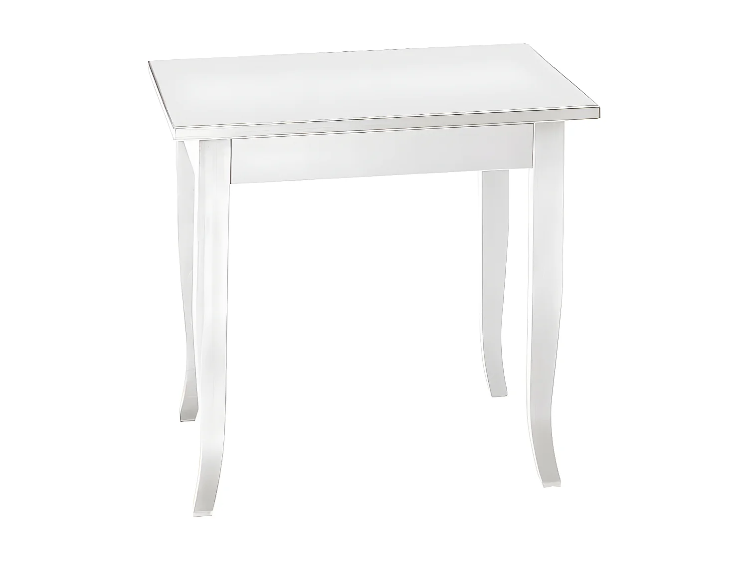 MilaniHome.it - Tavolo Da Pranzo Quadrato Fisso Bianco Cm 90x90 Per Interno Sala Da Pranzo Cucina Arte Poveradi coloreBianco