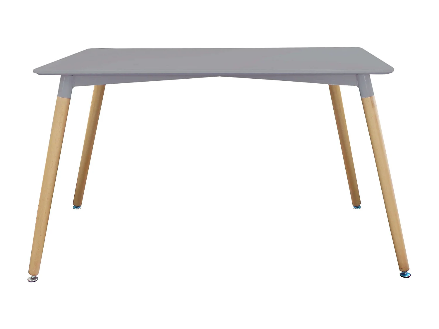 MilaniHome.it - Tavolo da interno di design scandinavo in plastica e legno 140x80di coloreGrigio