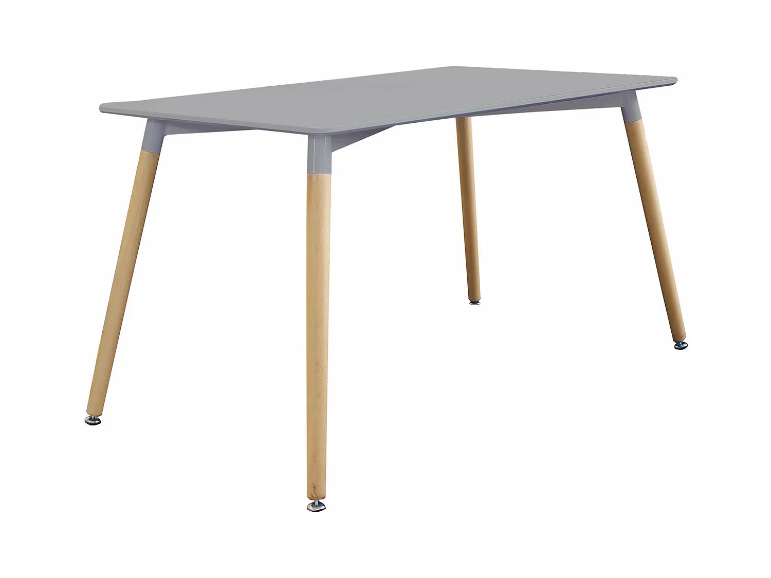 MilaniHome.it - Tavolo da interno di design scandinavo in plastica e legno 120x80di coloreGrigio