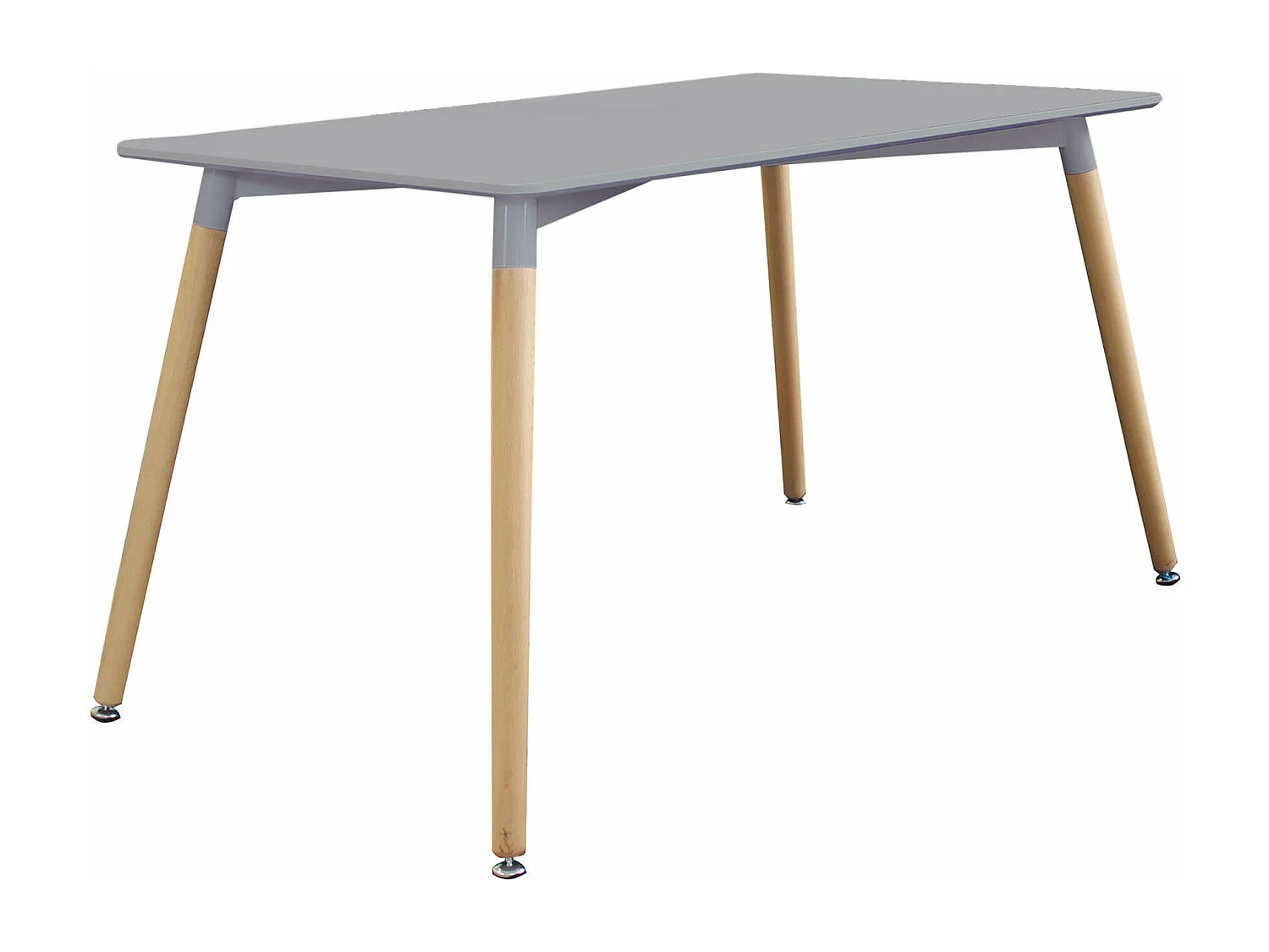 MilaniHome.it - Tavolo da interno di design scandinavo in plastica e legno 120x80di coloreGrigio