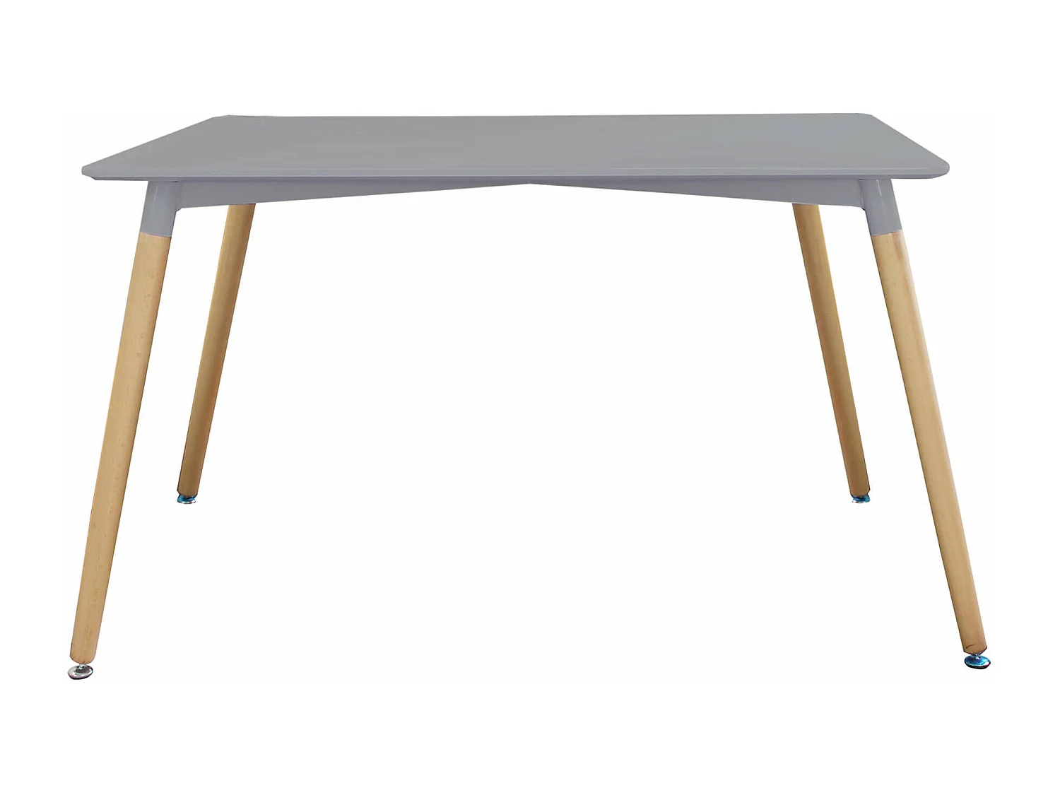 MilaniHome.it - Tavolo da interno di design scandinavo in plastica e legno 120x80di coloreGrigio