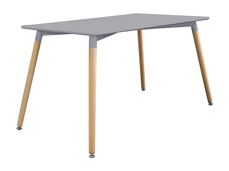 MilaniHome.it - Tavolo da interno di design scandinavo in plastica e legno 120x80di coloreGrigio