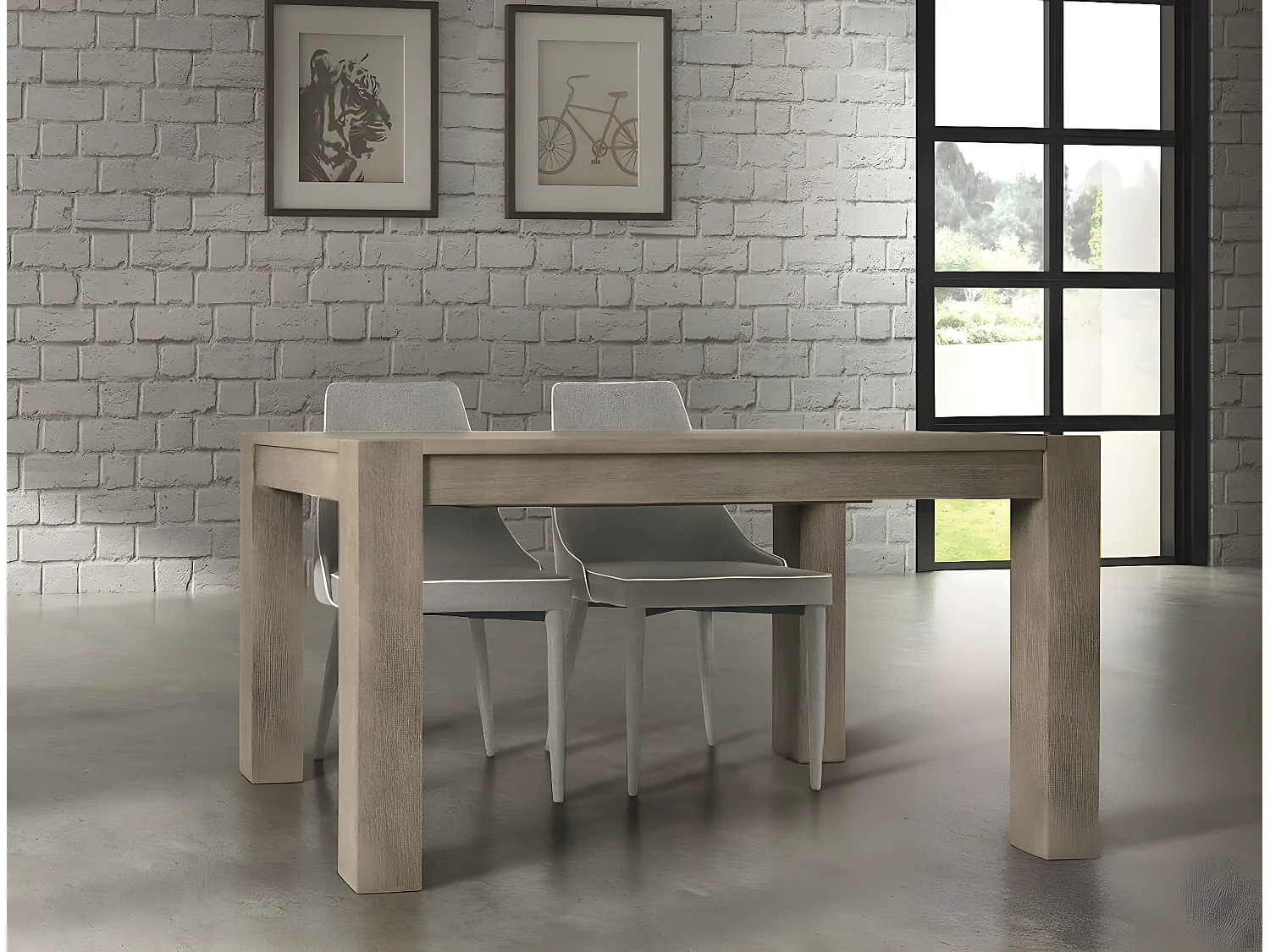 MilaniHome.it - Tavolo Da Pranzo Moderno Di Design Allungabile 90x160/210/260 Rovere Patinato Grigio Per Sala Da Pranzo Cucina Ristorantedi coloreTortora