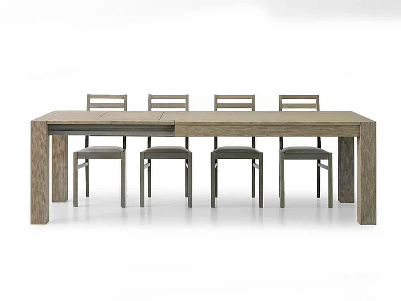 MilaniHome.it - Tavolo Da Pranzo Moderno Di Design In Rovere Seppia Spazzolato Cm 90x140/180/220 Arredamento Interno Sala Da Pranzodi coloreRovere grigio