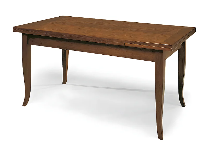 MilaniHome.it - Tavolo Da Pranzo Allungabile Noce Cm 80x140/180/220 Per Interno Sala Da Pranzo Arte Poveradi coloreTinta noce