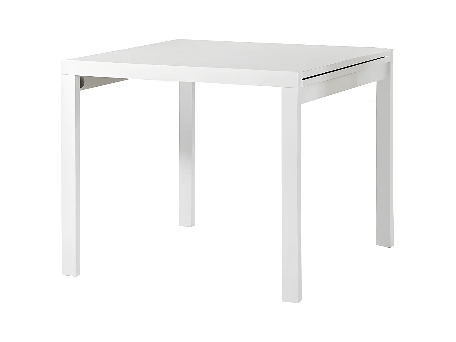 MilaniHome.it - Tavolo Da Pranzo Moderno Di Design Allungabile A Libro Frassinato 90x90/180di coloreBianco