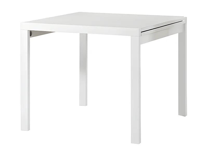 MilaniHome.it - Tavolo Da Pranzo Moderno Di Design Allungabile A Libro Frassinato 90x90/180di coloreBianco