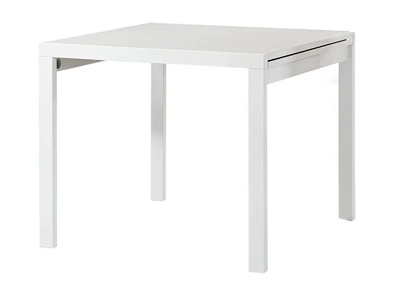 MilaniHome.it - Tavolo Da Pranzo Moderno Di Design Allungabile A Libro Frassinato 90x90/180di coloreBianco