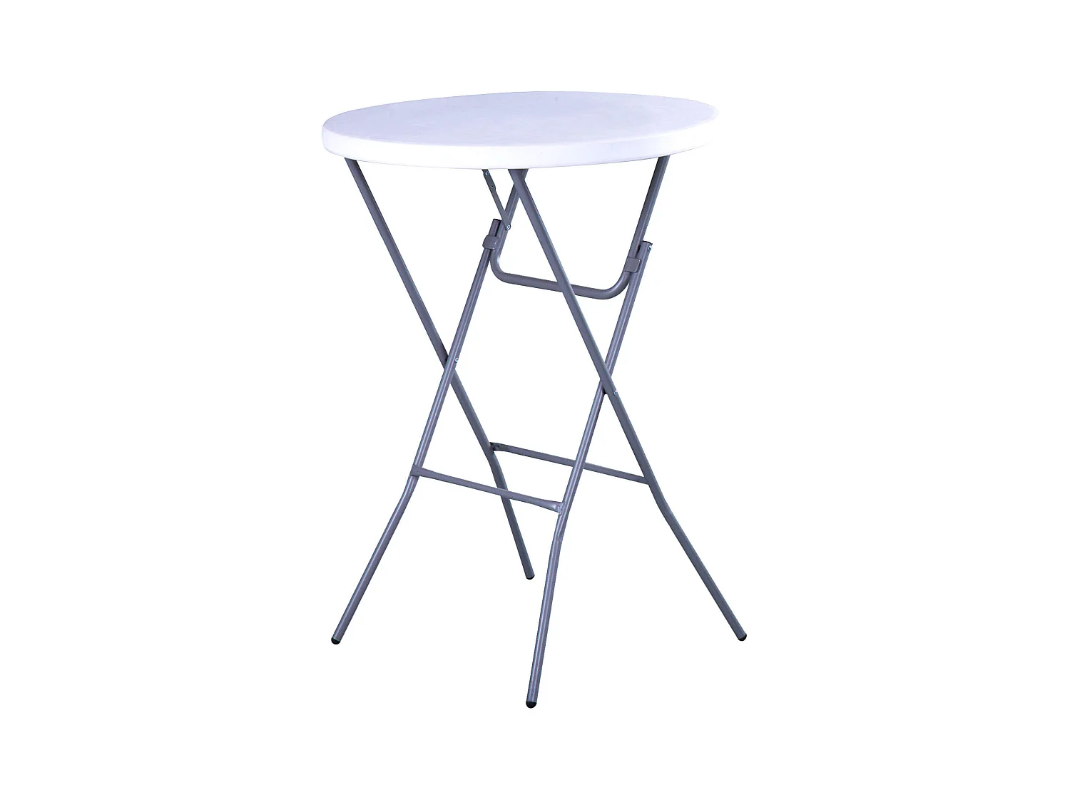 MilaniHome.it - Tavolo Catering Rotondo In Metallo E Abs Bianco Diametro 80 Pieghevole Per Ristorante Matrimoniodi coloreBianco