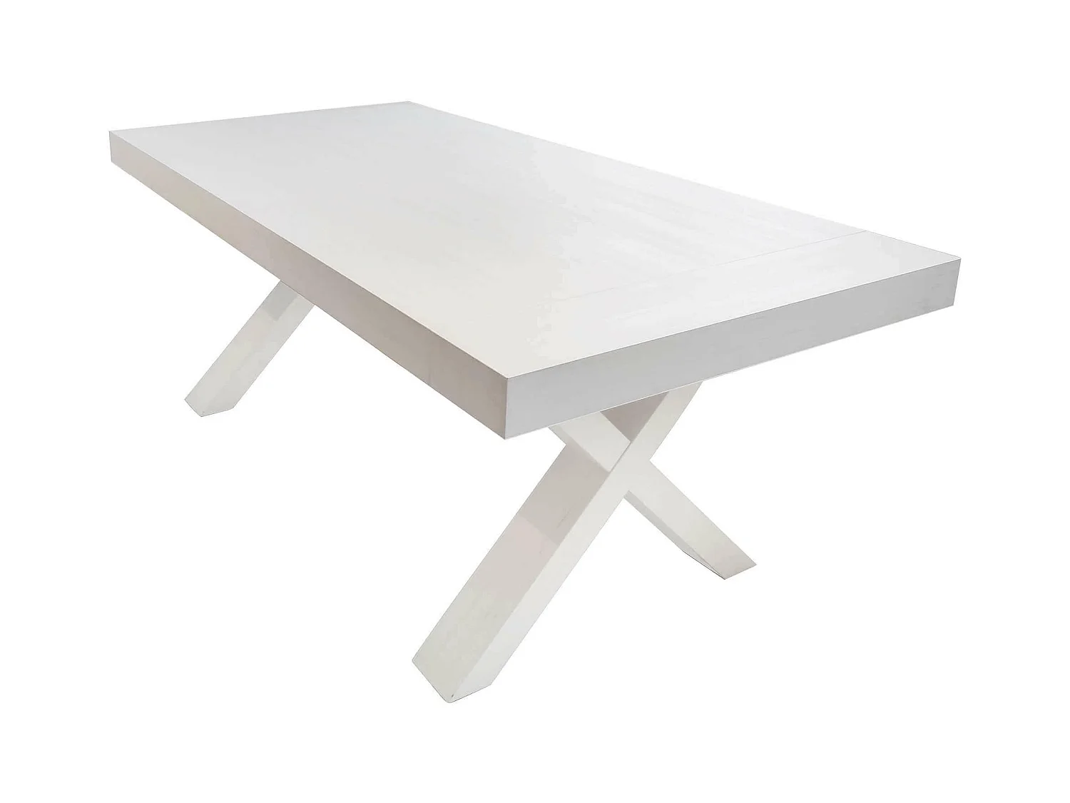 MilaniHome.it - Tavolo Da Pranzo Moderno Di Design Allungabile In Legno Bianco Consumato Cm 100x180/230/280 Per Interno Sala Da Pranzodi coloreBianco