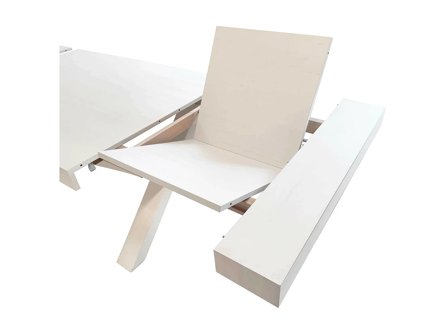 MilaniHome.it - Tavolo Da Pranzo Moderno Di Design Allungabile In Legno Bianco Consumato Cm 100x180/230/280 Per Interno Sala Da Pranzodi coloreBianco