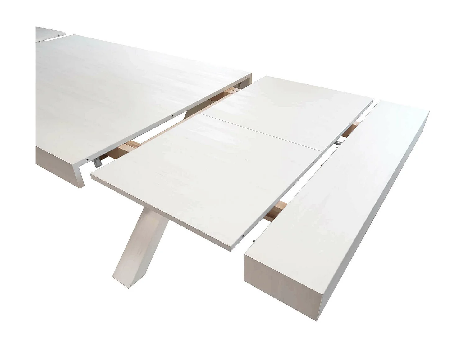 MilaniHome.it - Tavolo Da Pranzo Moderno Di Design Allungabile In Legno Bianco Consumato Cm 100x180/230/280 Per Interno Sala Da Pranzodi coloreBianco