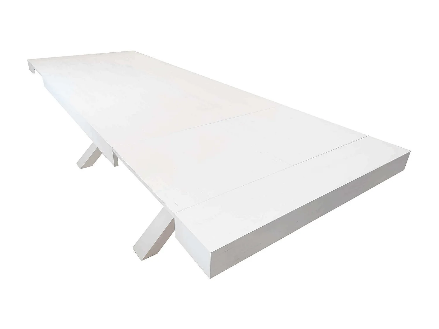 MilaniHome.it - Tavolo Da Pranzo Moderno Di Design Allungabile In Legno Bianco Consumato Cm 100x180/230/280 Per Interno Sala Da Pranzodi coloreBianco