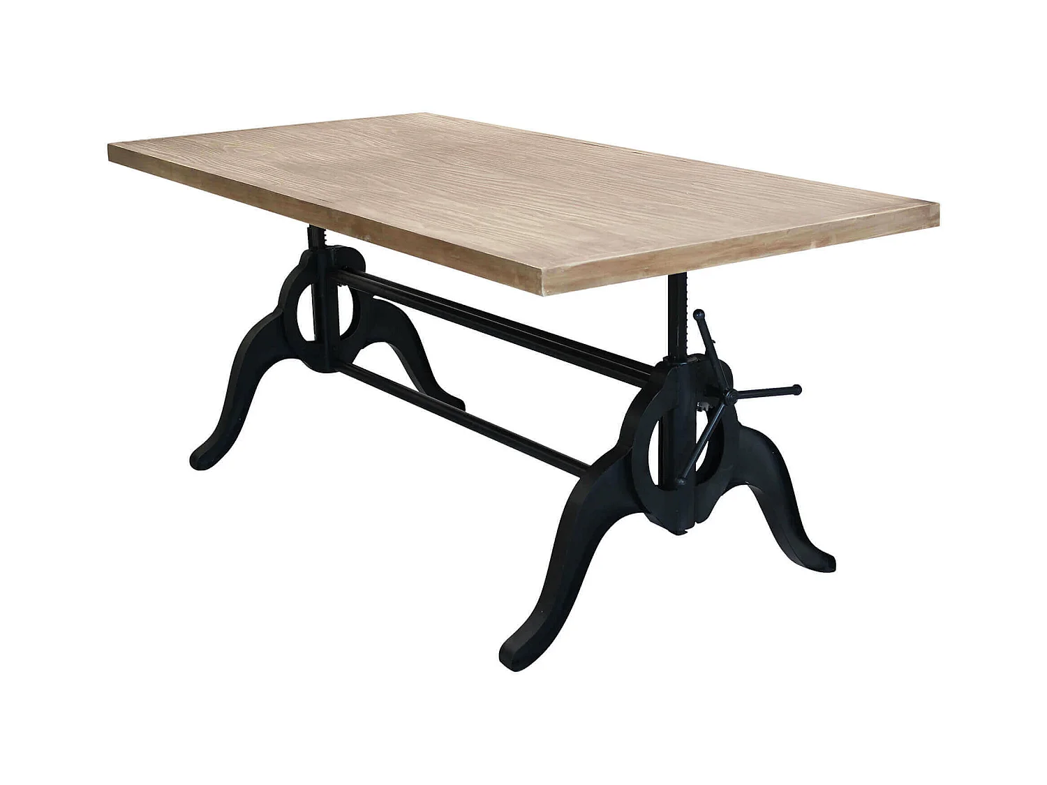MilaniHome.it - tavolo da pranzo industrial cm 178x86,5x88 hdi coloreMarrone