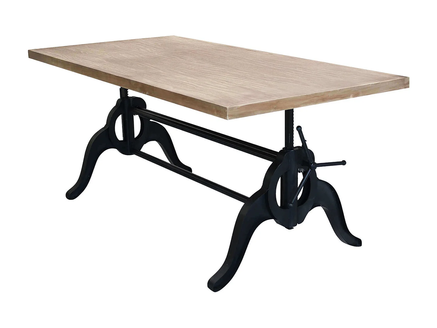 MilaniHome.it - tavolo da pranzo industrial cm 178x86,5x88 hdi coloreMarrone