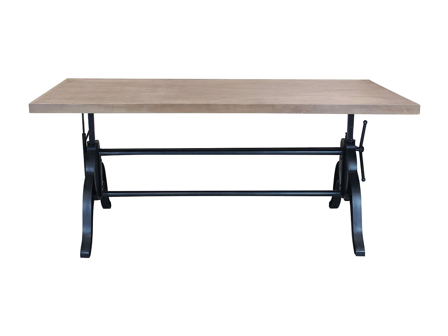 MilaniHome.it - tavolo da pranzo industrial cm 178x86,5x88 hdi coloreMarrone