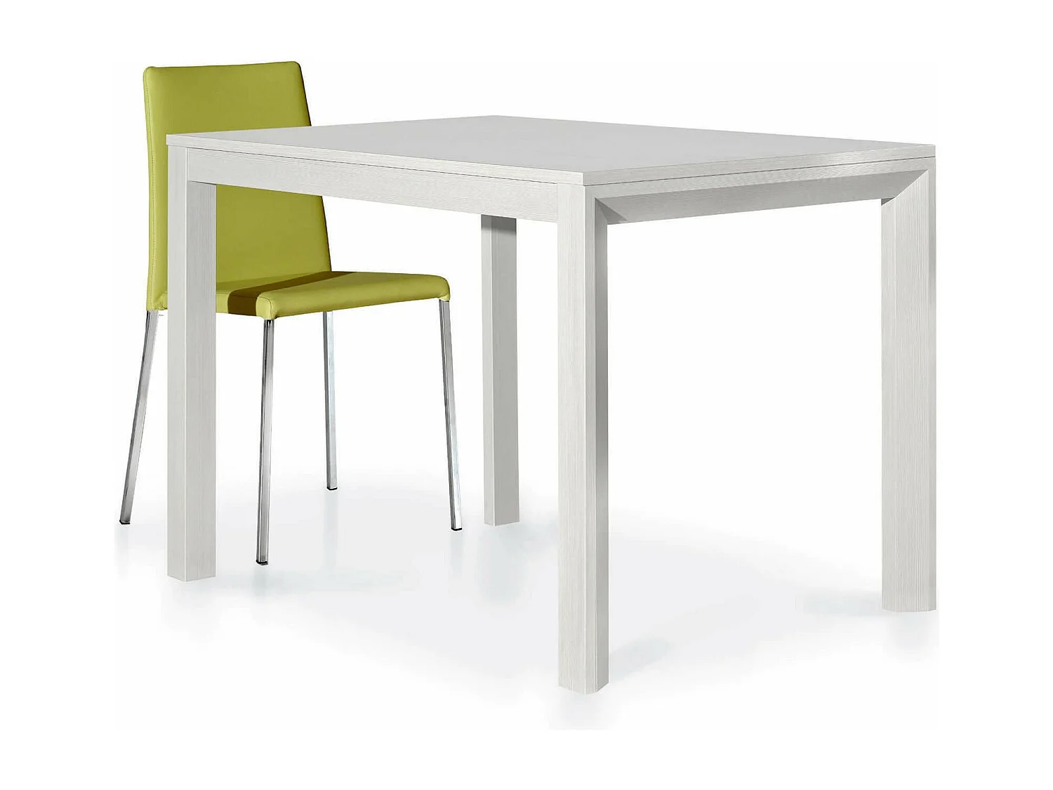 MilaniHome.it - Tavolo Da Pranzo Moderno Di Design Allungabile Bianco Frassinato 85x130/180 Per Interno Sala Da Pranzo Ristorantedi coloreBianco