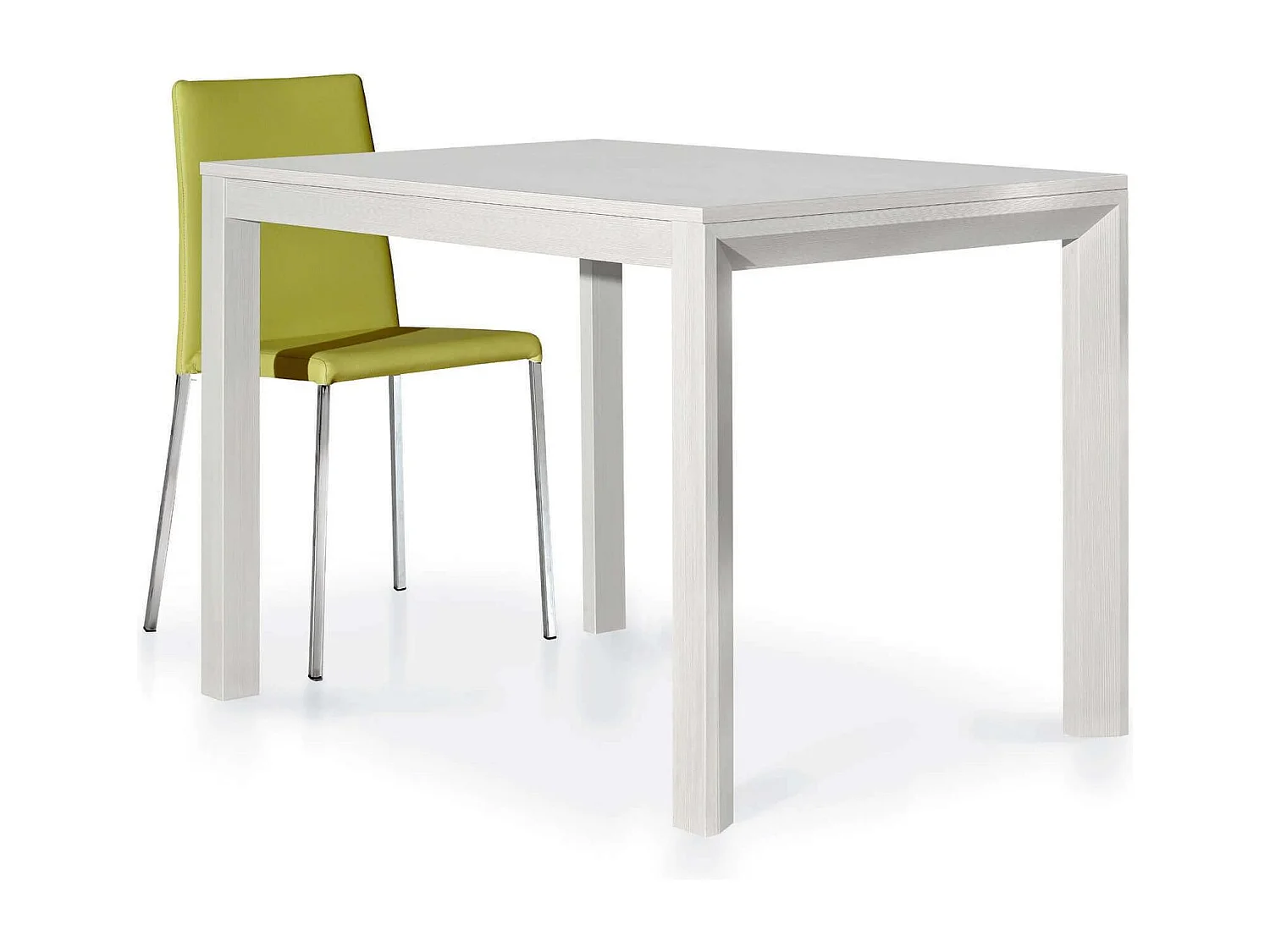 MilaniHome.it - Tavolo Da Pranzo Moderno Di Design Allungabile Bianco Frassinato 85x130/180 Per Interno Sala Da Pranzo Ristorantedi coloreBianco