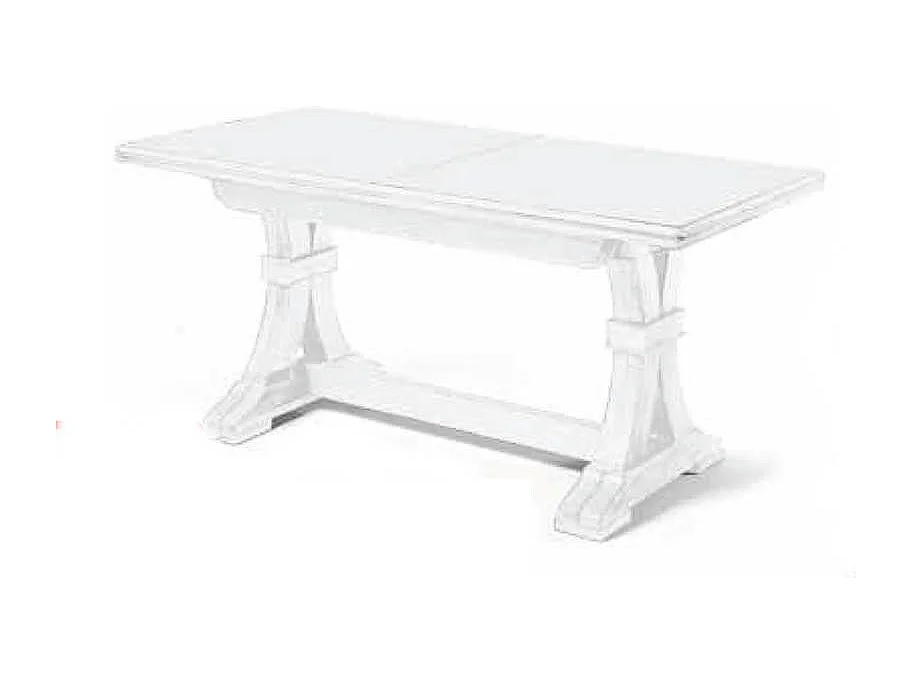 MilaniHome.it - Tavolo Da Pranzo Allungabile In Legno Massello 85x160/205/250/295/340di coloreBianco