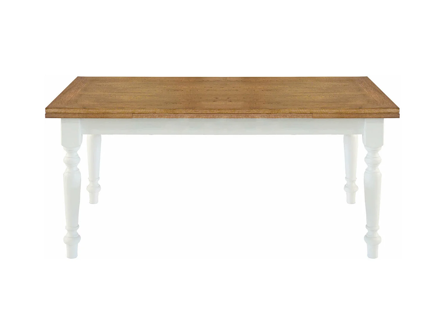 MilaniHome.it - Tavolo Da Pranzo Moderno Di Design Apribile A Libro Cm 90x90/180 Struttura Bianca Piano Rovere Naturale Per Sala Da Pranzodi coloreMarrone