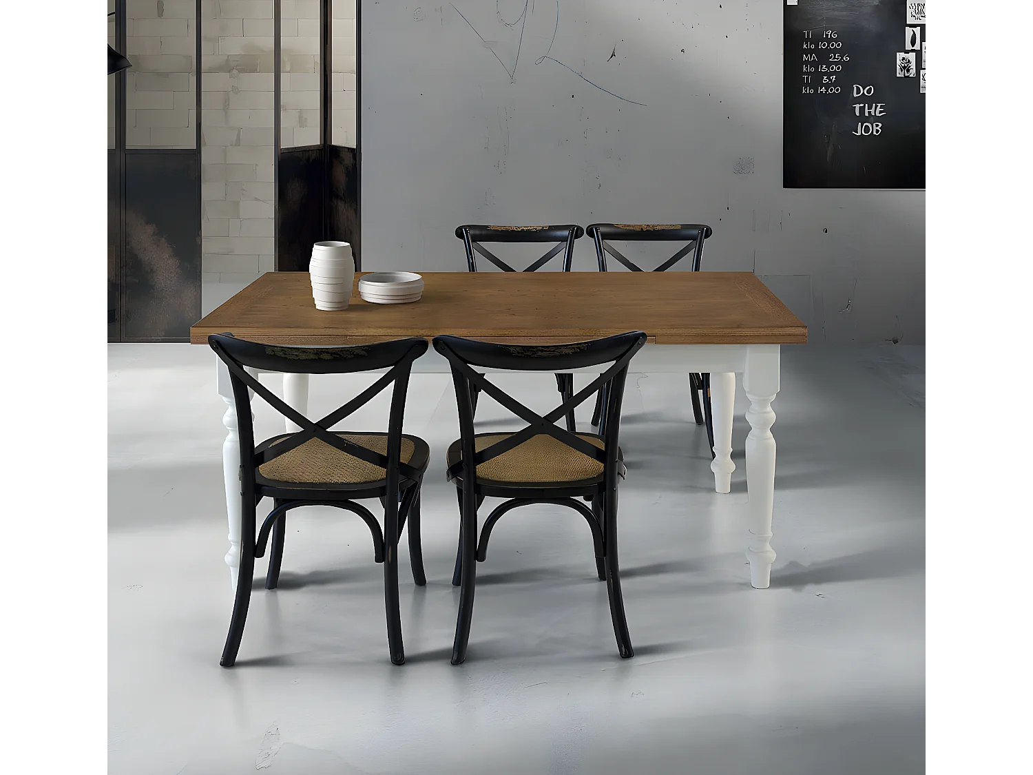 MilaniHome.it - Tavolo Da Pranzo Moderno Di Design Allungabile Cm 85x160/200/240 Rovere Struttura Bianca Piano Naturale Per Sala Da Pranzodi coloreMarrone