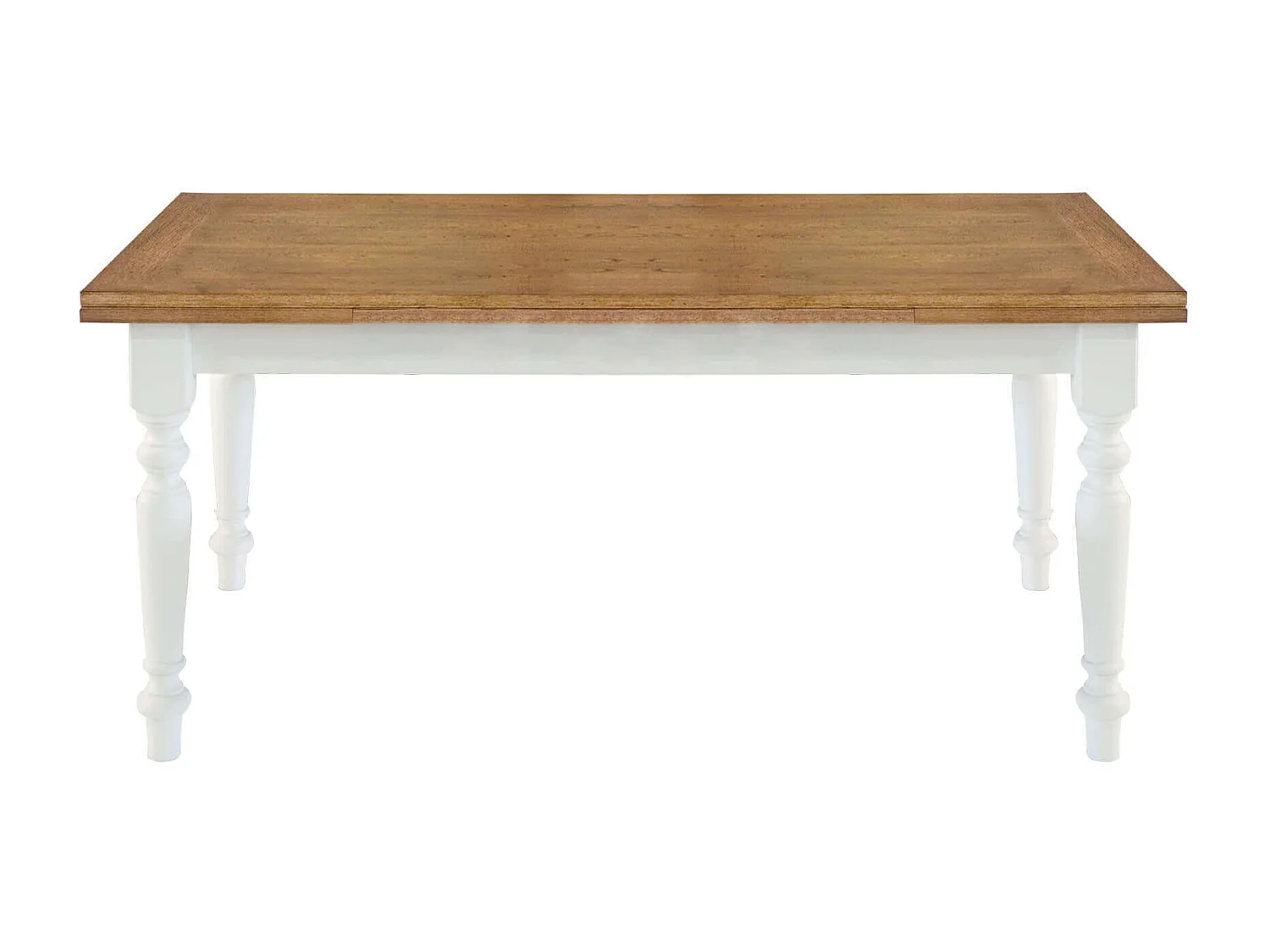 Milani Home - tavolo da pranzo allungabile 160-200-240 x 85 cm, rovere chiaro e bianco, legno