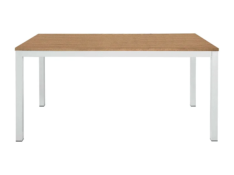 MilaniHome.it - Tavolo Da Pranzo Moderno Di Design Allungabile Cm 70x110/160 Rovere Struttura Bianca Piano Naturale Per Sala Da Pranzodi coloreMarrone
