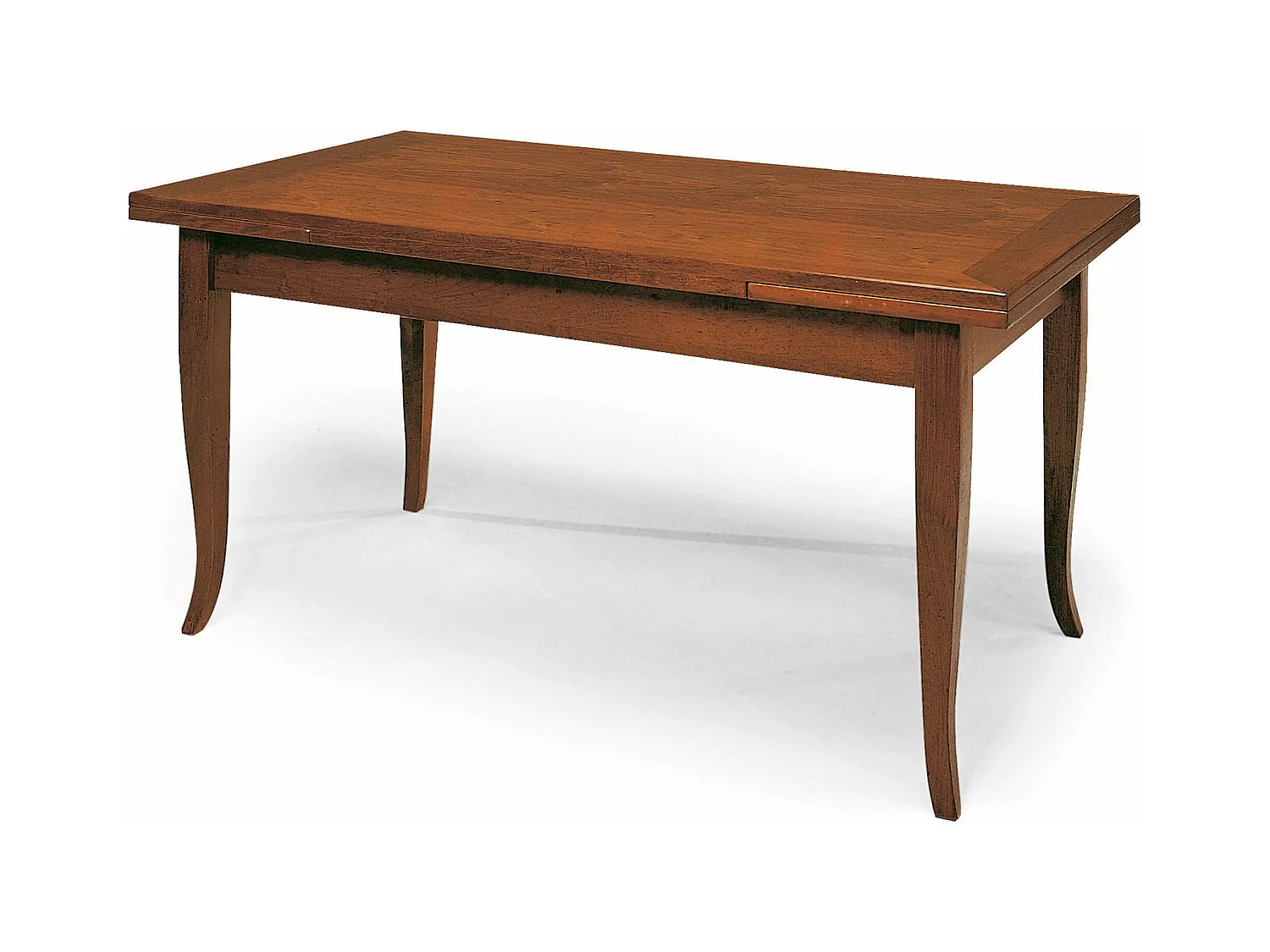 MilaniHome.it - Tavolo Da Pranzo Allungabile Tinta Noce 80x120/160/200 Per Interno Sala Pranzo Salotto Cucina Ufficio Massello Arte Poveradi coloreTinta noce