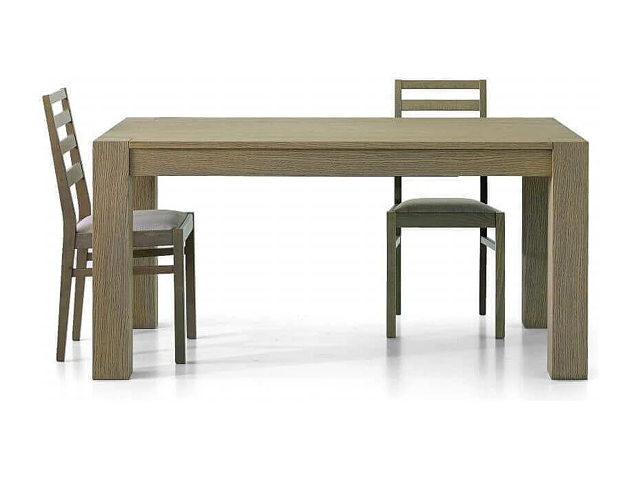 MilaniHome.it - Tavolo Da Pranzo Moderno Di Design Allungabile In Rovere Seppia Spazzolato Cm 90x160/210/260 Per Interno Sala Da Pranzodi coloreRovere grigio