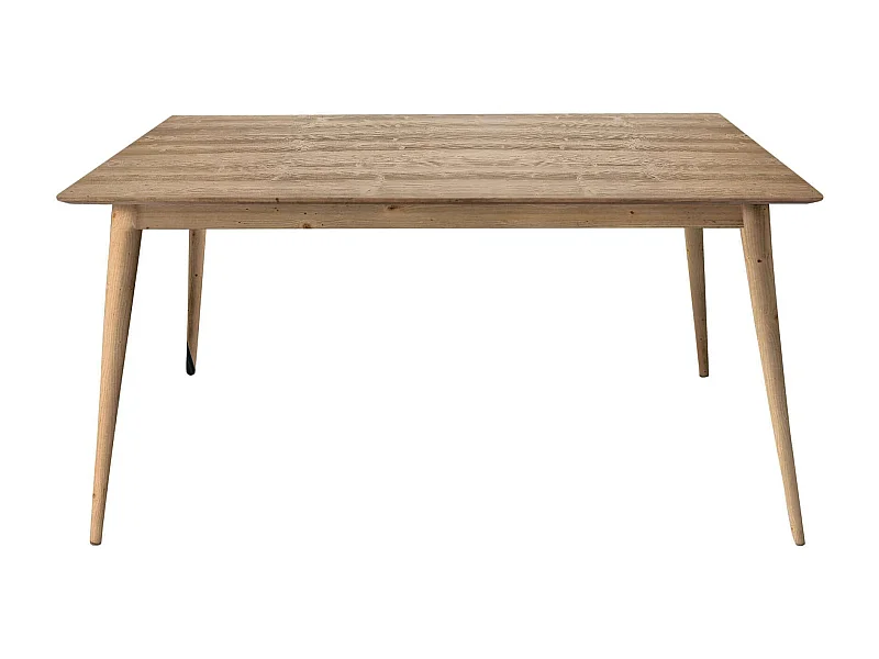 MilaniHome.it - Tavolo Da Pranzo Moderno Di Design Allungabile Cm 85x140/190 In Abete Spazzolato Naturale Per Sala Da Pranzodi coloreMarrone