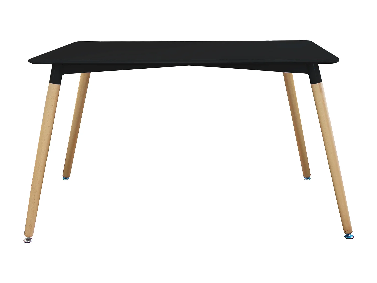 MilaniHome.it - Tavolo da interno di design scandinavo in plastica e legno 120x80di coloreNero