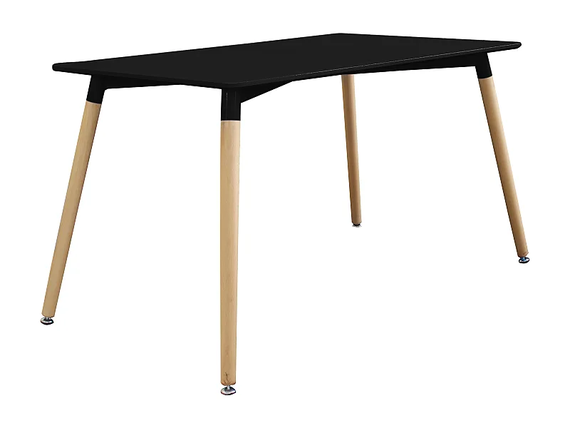 MilaniHome.it - Tavolo da interno di design scandinavo in plastica e legno 120x80di coloreNero