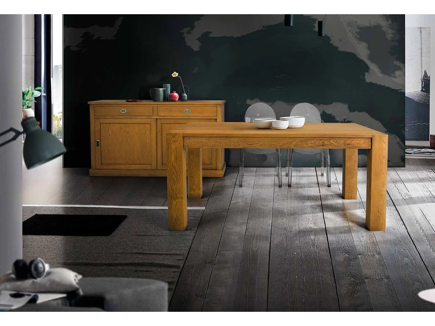 MilaniHome.it - Tavolo Da Pranzo Moderno Allungabile In Rovere Di Design, Cm 90x160/210/260x75 Hdi coloreMarrone