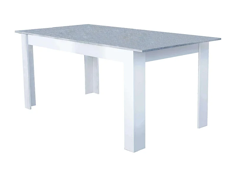 MilaniHome.it - tavolo da pranzo allungabile in legno di design per sala da pranzo 160/200x90x75 hdi coloreCemento