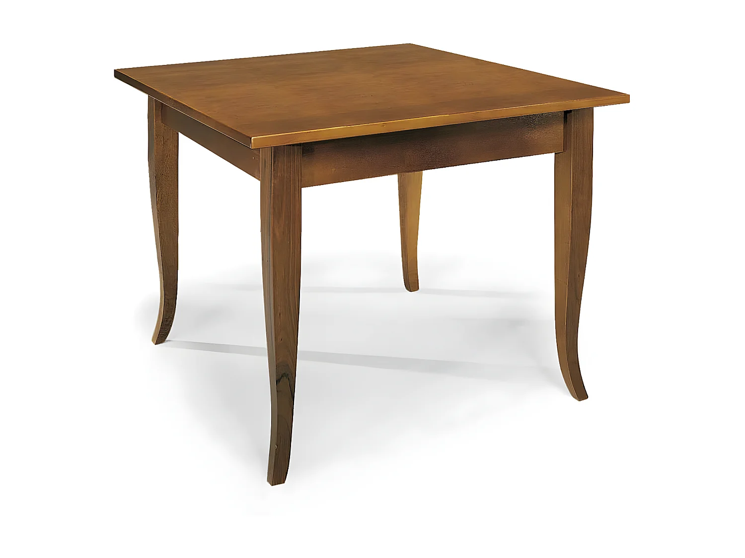 MilaniHome.it - Tavolo Da Pranzo Quadrato Fisso Noce Cm 90x90 Per Interno Sala Da Pranzo Cucina Arte Poveradi coloreTinta noce