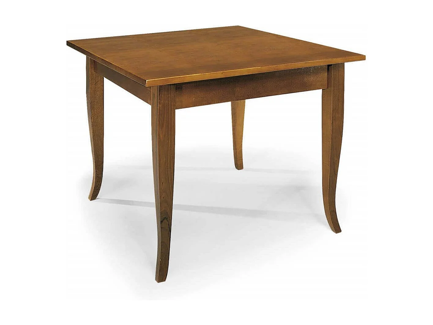 MilaniHome.it - Tavolo Da Pranzo Quadrato Fisso Noce Cm 90x90 Per Interno Sala Da Pranzo Cucina Arte Poveradi coloreTinta noce