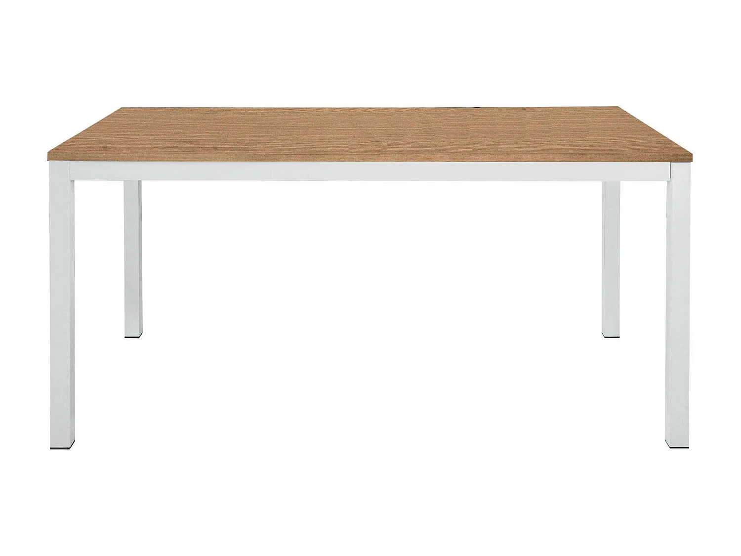 MilaniHome.it - Tavolo Da Pranzo Moderno Di Design Allungabile Cm 80x120/170 Rovere Struttura Bianca Piano Naturale Per Sala Da Pranzodi coloreMarrone