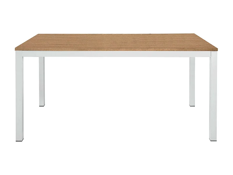 MilaniHome.it - Tavolo Da Pranzo Moderno Di Design Allungabile Cm 80x120/170 Rovere Struttura Bianca Piano Naturale Per Sala Da Pranzodi coloreMarrone
