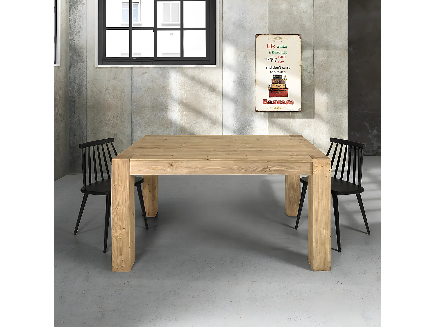MilaniHome.it - Tavolo Da Pranzo Moderno Di Design Allungabile Cm 90x180/230/280 Abete Naturale Per Sala Da Pranzo Cucina Ristorantedi coloreMarrone