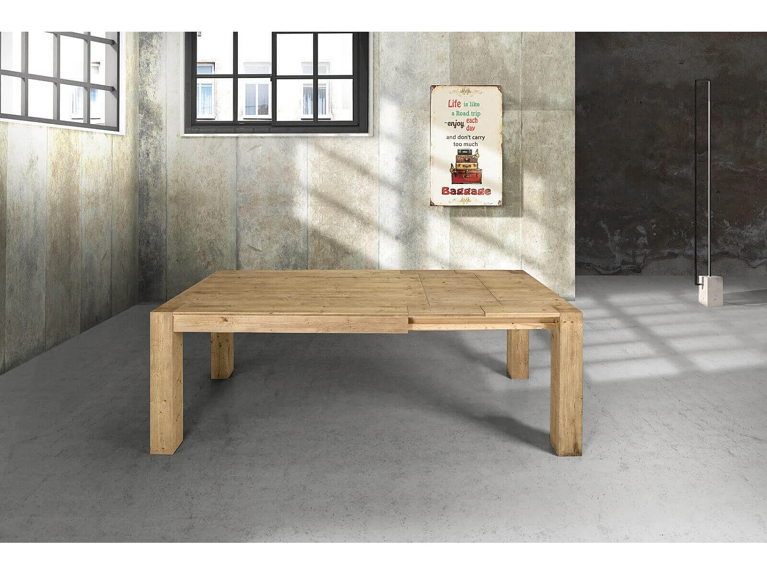 MilaniHome.it - Tavolo Da Pranzo Moderno Di Design Allungabile Cm 90x160/210/260 Abete Naturale Per Sala Da Pranzo Cucina Ristorantedi coloreMarrone