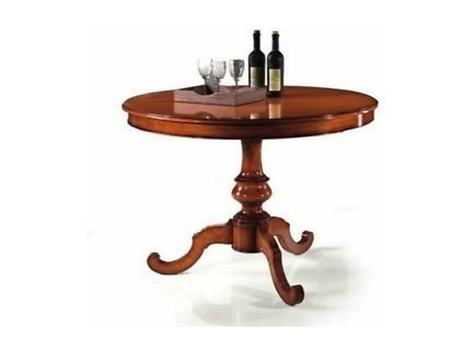 MilaniHome.it - Tavolo Da Pranzo Allungabile In Legno Massello Diametro 100/140di coloreTinta noce